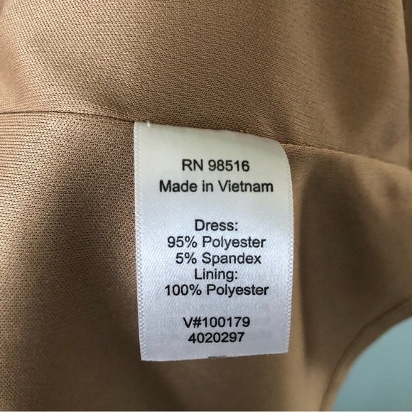 NWT Coldwater Creek navy tan print jersey dress XL 16 - Picture 6 of 11